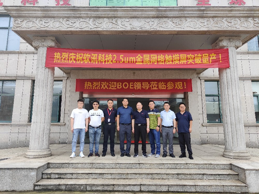 BOE关键器件部陈建军部长一行考察江苏软讯科技有限公司，共同探讨低功耗电子领域战略合作
